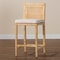 Baxton Studio bali & pari Sofia Modern and Contemporary Natural Finished Wood and Rattan Counter Stool 185-11874-Zoro - alternate 8